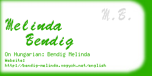 melinda bendig business card